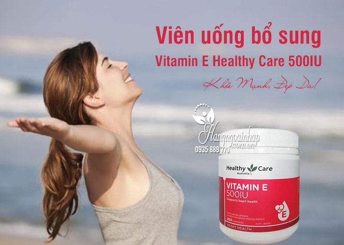 Viên uống bổ sung Vitamin E Healthy Care 500IU 200 viên của Úc 1