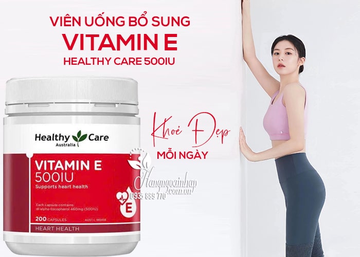Viên uống bổ sung Vitamin E Healthy Care 500IU 200 viên của Úc 12