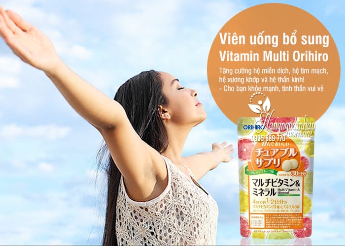 Viên uống bổ sung Vitamin Multi Orihiro 120 viên của Nhật Bản 6
