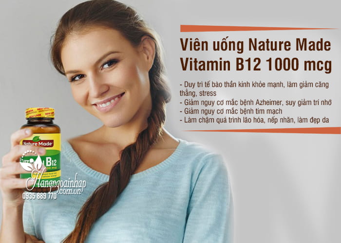 Viên uống Nature Made Vitamin B12 1000 mcg hộp 400 viên của Mỹ 6