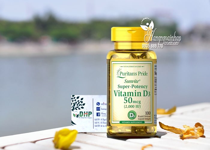 Viên uống Puritan’s Pride Vitamin D3 50mcg (2000IU) của Mỹ 0