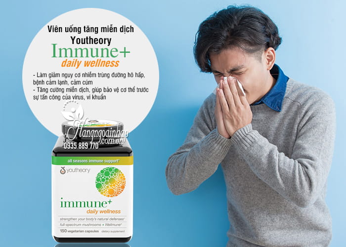 Viên uống tăng miễn dịch Youtheory Immune+ Daily Wellness  9