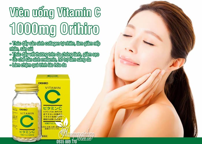 Viên uống Vitamin C 1000mg Orihiro của Nhật, hộp 300 viên 6