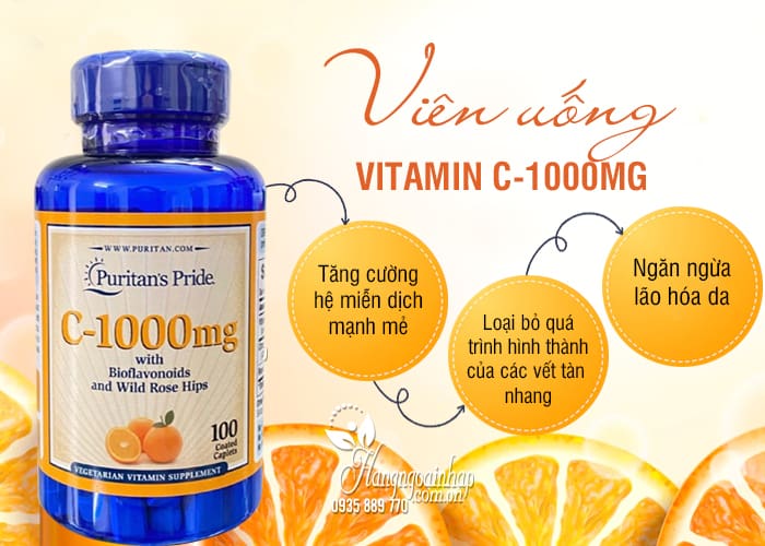 Viên uống Vitamin C 1000mg Puritans Pride 100 viên-Mỹ 9