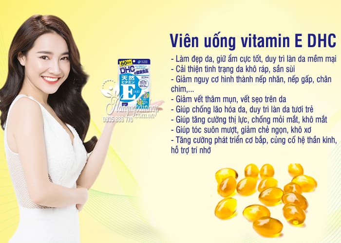 Viên uống vitamin E DHC Nhật Bản 60 viên mẫu mới nhất 1