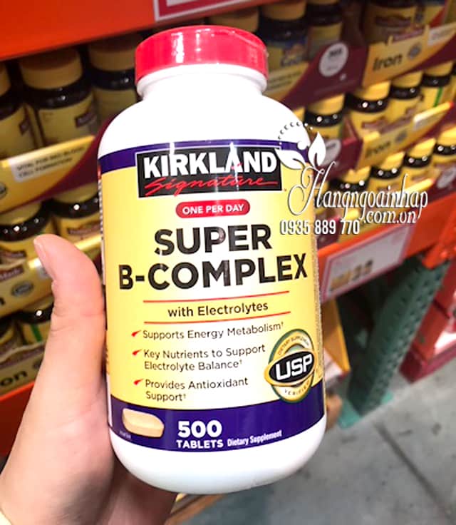Vitamin B tổng hợp Kirkland Super B-Complex 500 viên của Mỹ 9