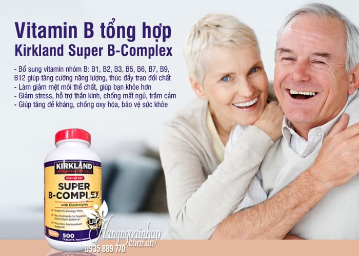 Vitamin B tổng hợp Kirkland Super B-Complex 500 viên của Mỹ 5