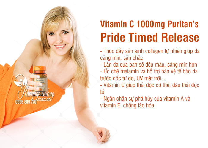 Vitamin C 1000mg Puritan’s Pride Timed Release 60 viên 3