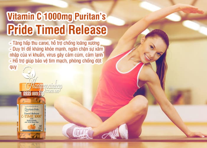 Vitamin C 1000mg Puritan’s Pride Timed Release 60 viên 1