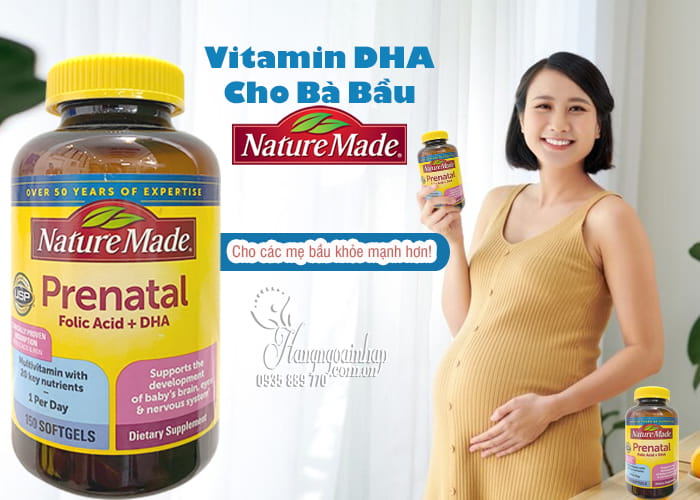 Vitamin DHA Nature Made Mỹ 150 Viên Bổ Sung DHA Cho Bà Bầu 1