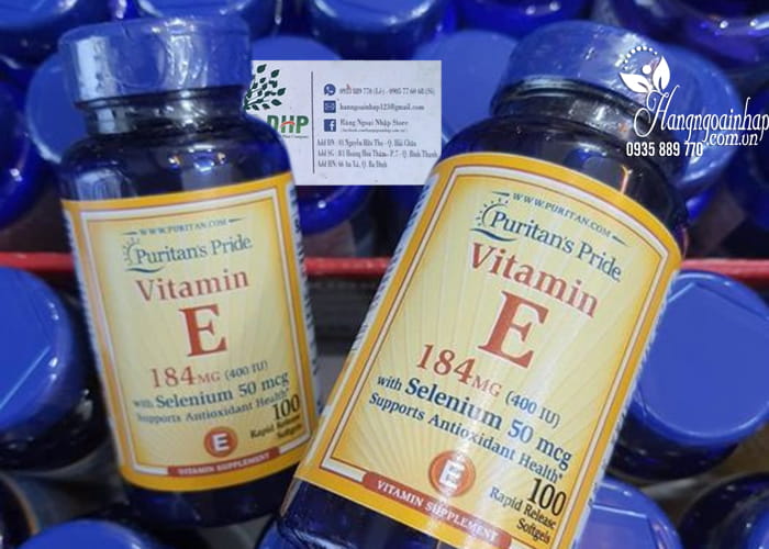 Vitamin E 184mg With Selenium 50mcg Puritans Pride 99