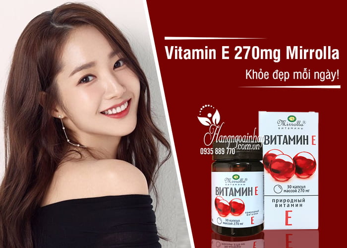 Vitamin E 270mg Mirrolla của Nga hộp 30 viên 1