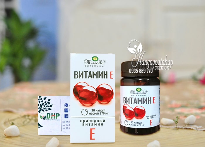 Vitamin E 270mg Mirrolla của Nga hộp 30 viên 2