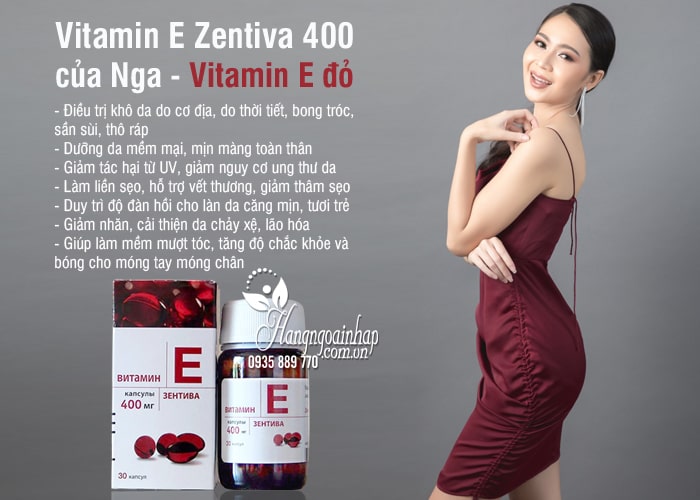 Vitamin E Zentiva 400 của Nga - Vitamin E đỏ chống lão hóa 2