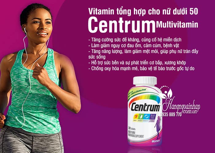 Vitamin tổng hợp Centrum cho nữ dưới 50 Multivitamin 200 viên 7