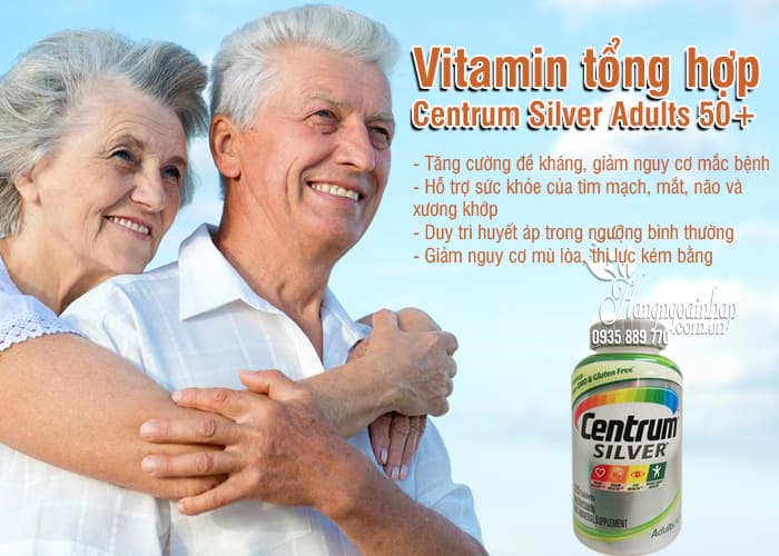 Vitamin tổng hợp Centrum Silver Adults 50+ 325 viên của Mỹ 3
