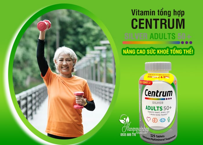 Vitamin tổng hợp Centrum Silver Adults 50+ 325 viên của Mỹ 3