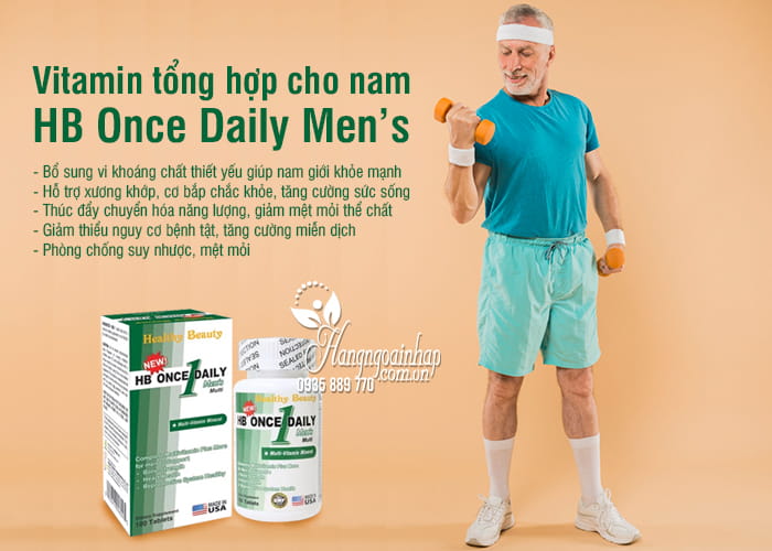Vitamin tổng hợp cho nam HB Once Daily Men’s 100 viên Mỹ 8