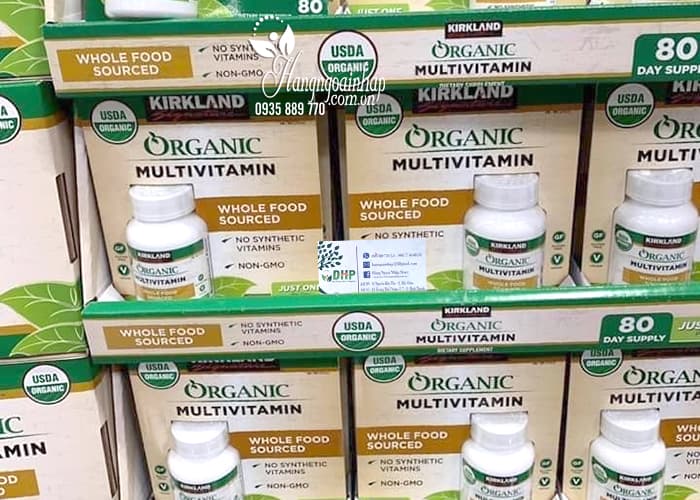 Vitamin tổng hợp hữu cơ Kirkland Organic Multivitamin Mỹ 55