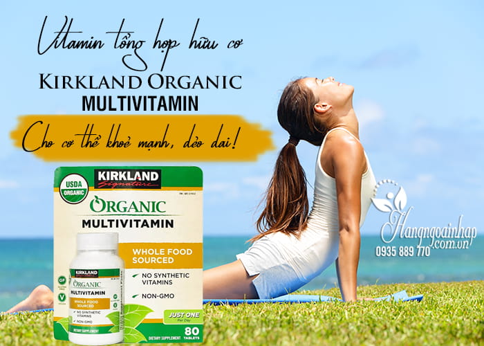 Vitamin tổng hợp hữu cơ Kirkland Organic Multivitamin Mỹ 1