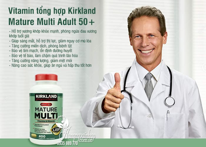 Vitamin tổng hợp Kirkland Mature Multi Adult 50+ của Mỹ 2