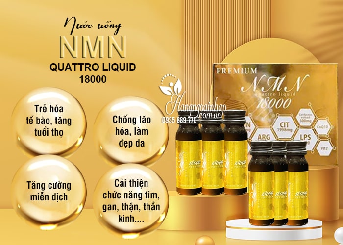 Nước uống NMN Quattro Liquid 18000 của Nhật Bản 10 chai 69