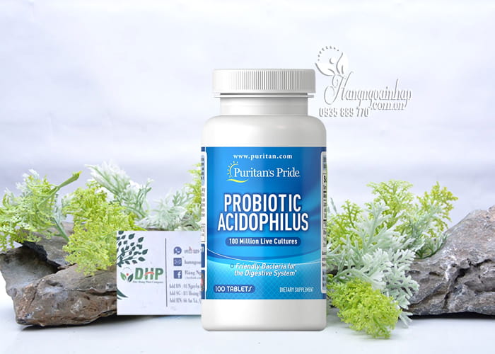 Men vi sinh Probiotic Acidophilus 100 viên Puritan Pride1