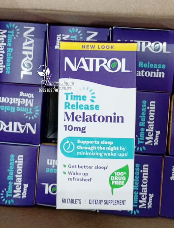 Viên uống hỗ trợ giấc ngủ Natrol Time Release Melatonin 10mg của Mỹ 0