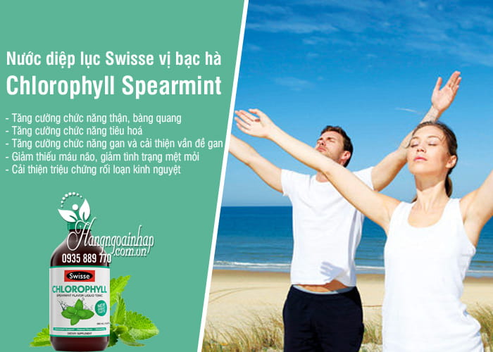 Nước diệp lục Swisse vị bạc hà Chlorophyll Spearmint 500ml 3