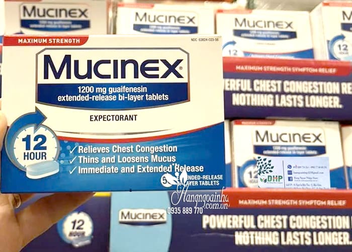 Thuốc trị ho và long đờm Mucinex 1200mg Expectorant 56 viên 78