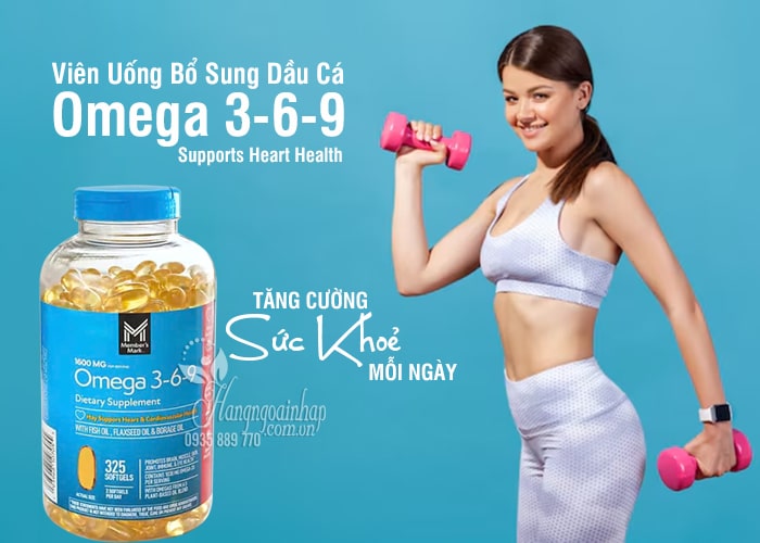Viên Uống Bổ Sung Dầu Cá Omega 3 6 9 Supports Heart Health 4