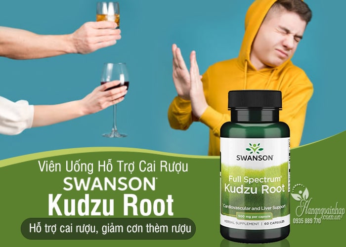 Viên uống hỗ trợ cai rượu Swanson Kudzu Root 500mg Mỹ 7