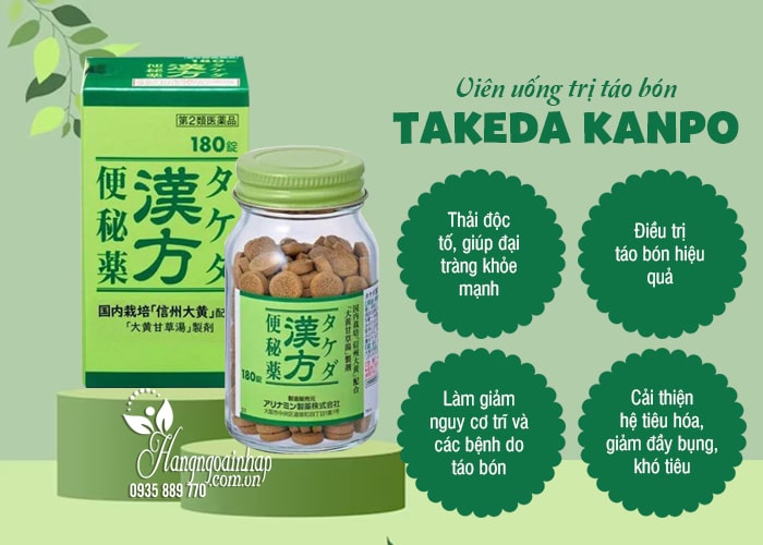 Viên uống trị táo bón Takeda Kanpo 180 viên của Nhật Bản 45