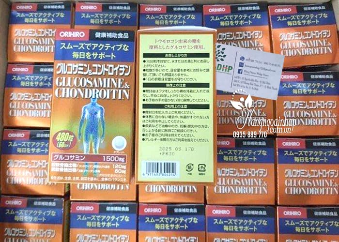 Bổ khớp Glucosamine & Chondroitin Orihiro 480 viên Nhật Bản 90