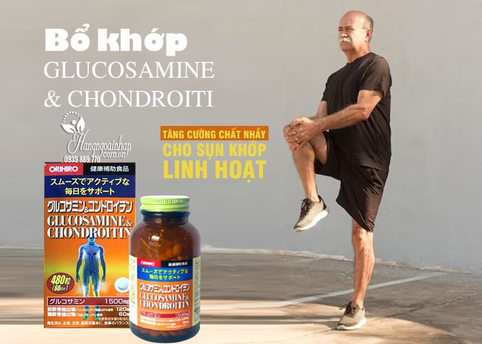 Bổ khớp Glucosamine & Chondroitin Orihiro 480 viên Nhật Bản 1