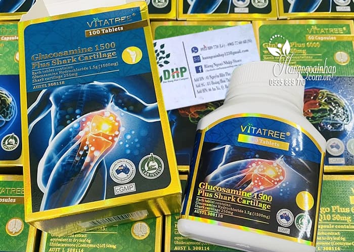 Bổ khớp Vitatree Glucosamine 1500 Plus Shark Cartilage Úc 56