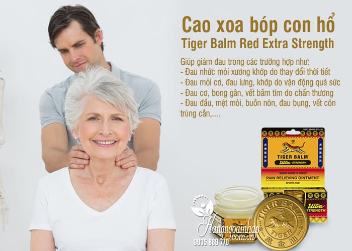 Cao xoa bóp con hổ Tiger Balm Red Extra Strength 18g  6