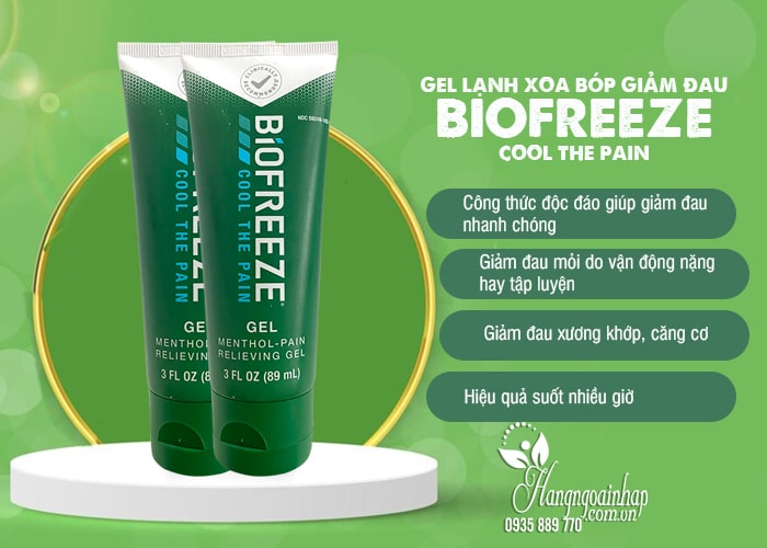 Gel lạnh xoa bóp giảm đau Biofreeze Cool The Pain 89ml 7