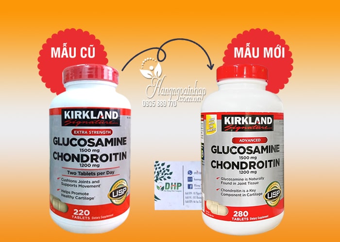 Glucosamine 1500 Chondroitin 1200 Kirkland 280 viên 1