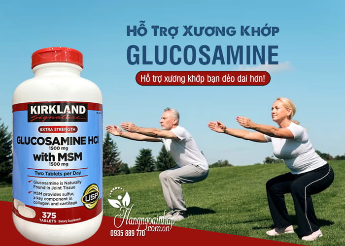 Glucosamine HCL 1500mg kirkland 375 viên của Mỹ, giá đại lý 4