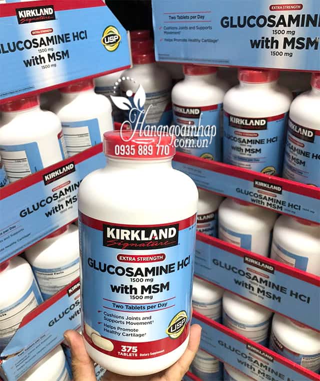 Glucosamine 375 Viên HCL 1500mg Kirkland Của Mỹ mẫu mới 9