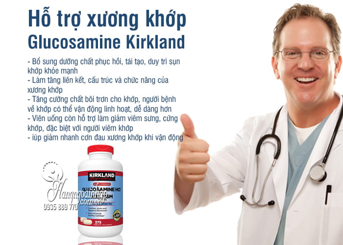 Glucosamine 375 Viên HCL 1500mg Kirkland Của Mỹ mẫu mới 2