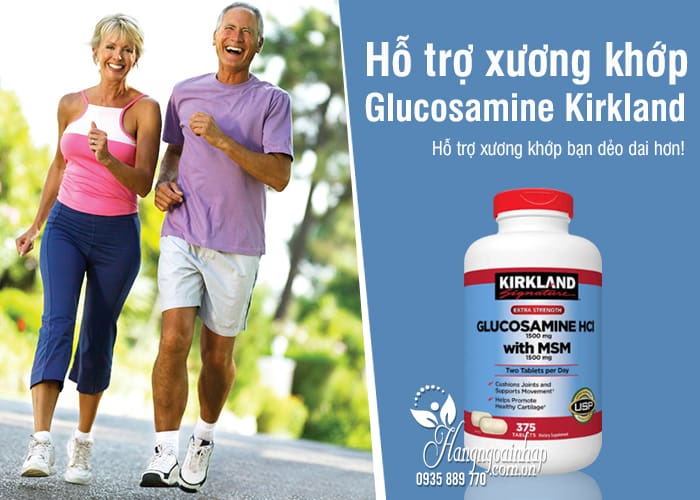 Glucosamine 375 Viên HCL 1500mg Kirkland Của Mỹ mẫu mới 6