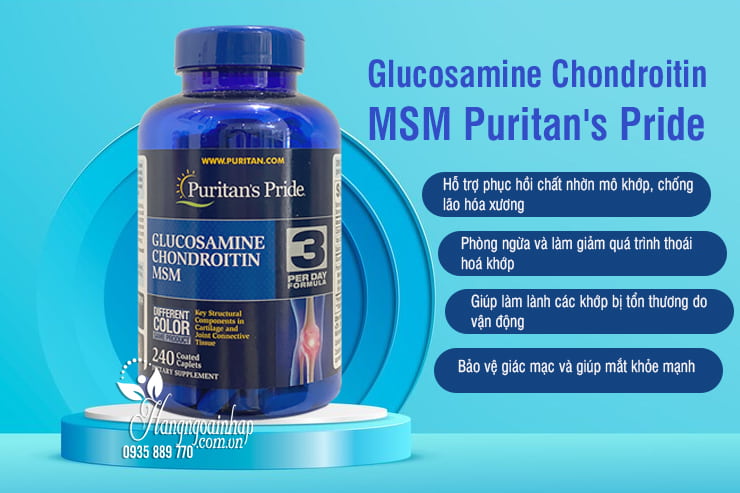 Glucosamine Chondroitin MSM Puritan's Pride 240 Viên 78
