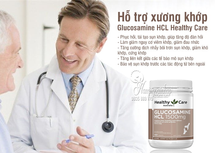 Glucosamine HCL 1500mg Healthy Care 400 viên của Úc 7