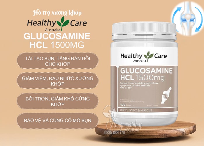 Glucosamine HCL 1500mg Healthy Care 400 viên của Úc 45