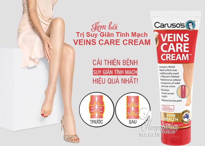 Kem bôi trị suy giãn tĩnh mạch Carusos Veins Care Cream 75g 12