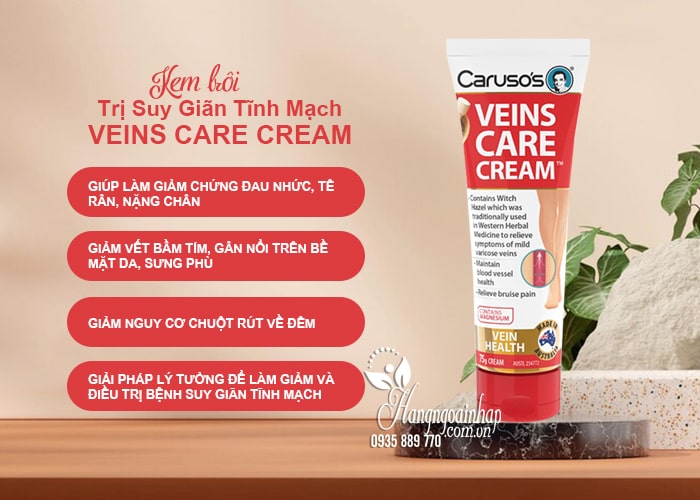 Kem bôi trị suy giãn tĩnh mạch Carusos Veins Care Cream 75g 45