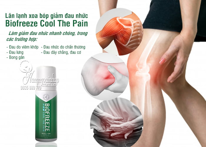 Lăn lạnh xoa bóp giảm đau nhức Biofreeze Cool The Pain 74ml 8