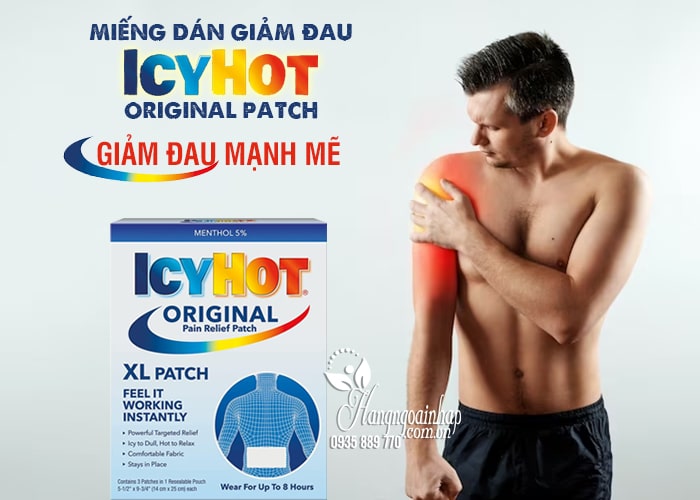 Miếng dán giảm đau Icy Hot Original Patch của Mỹ 1